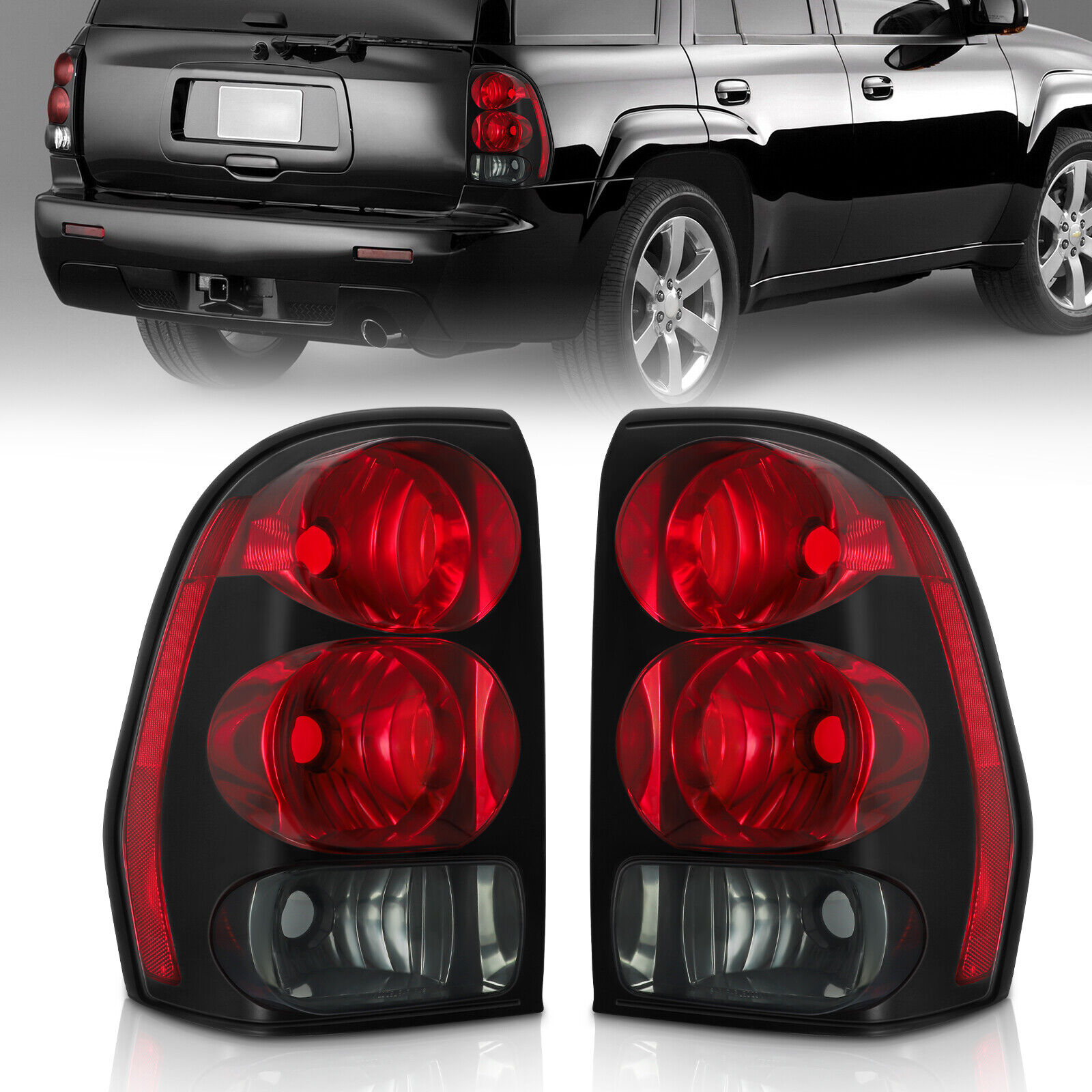 For 2002-2009 Chevy Trailblazer Tail Lights Replacement  Left and Right A Pair