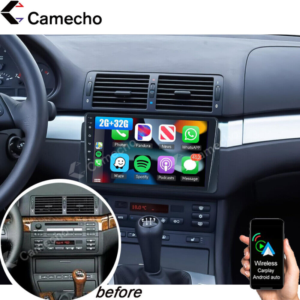Apple Carplay Wifi Car Stereo FM Radio Fit BMW E46/318i/320i/323i/325i/328i/330i