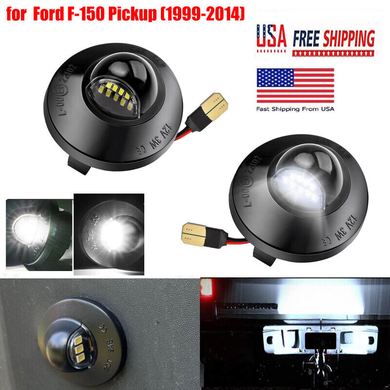 Pair LED License Plate Light Tag Lights for 1999-2014 Ford F-150 F150 Pickup