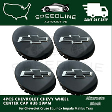 4x Black Wheel Hub Center Cap for Chevrolet Cruze Equinox Impala Malibu Trax New picture