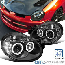Fits 03-05 Dodge Neon SRT4 SRT-4 Replacement LED Halo Projector Headlights Black picture