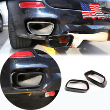 2PCS Black Steel Rear Exhaust  Tip Tail Pipe For BMW X5 F15 X6 14-18 US picture
