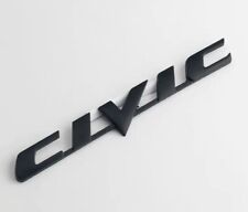 BLACK Honda Civic Rear Trunk Lid Letter Logo Badge Emblem picture