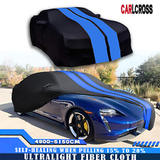 Blue/Black Indoor Car Cover Stain Stretch Dustproof For Porsche Taycan picture