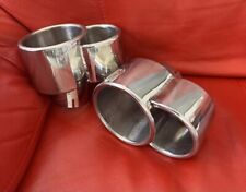 PORSCHE STYLE EXHAUST TIPS 911 996 STAINLESS STEEL UNIVERSAL FITS MANY VEHICLES picture