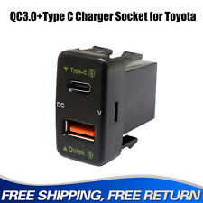 USB Car Charger Socket Type-C QC3.0 Port Voltmeter For Toyota Tacoma FJ Cruiser picture
