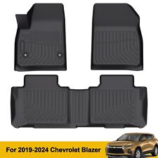 For Chevrolet Blazer 2019-2024 All-Weather TPE Rubber Mats Black Car Floor Mats picture