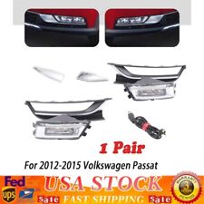 For 2012-2015 Volkswagen Passat Fog Light Kit LH+RH Fog Light W/ Bezels &Trim US picture