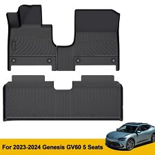 Fits 23-24 Genesis GV60 5 Seats All-Weather TPE Rubber Liners Black Car Floor Ma picture