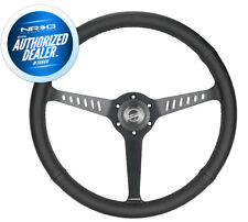 NEW NRG CLASSIC 380MM STEALTH STEERING WHEEL WITH BLACK STITCHING RST-380STL-B picture