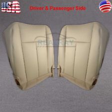 For 2007-14 Ford Expedition Front Perforated Leather Bottom Seat Cover Camel Tan picture