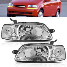 Headlights Headlamps Pair Set Left LH & Right RH for 2004-2007 Chevy Aveo picture