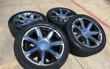 2015 Escalade OEM Pre Owned 22 inch chrome rims set of 4 with Tires and TPMS. picture