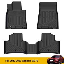 For Genesis GV70 2022 2023 All-Weather TPE Rubber Liners Black Car Floor Mats picture