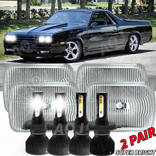 4x Fit Chevy El Camino 1982-1987 4x6'' H4 LED Headlight Hi/Lo  Sealed Beam picture
