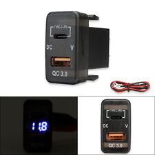 Car Charger Socket Dual USB Port Charging Power Adapter LED Voltmeter for Toyota picture