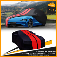 For Porsche Taycan Satin Stretch Indoor Car Cover Dustproof Black/Red picture