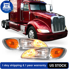 Headlights Headlamps Pair For Peterbilt 340 348 382 384 385 386 Left&Right Side picture