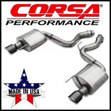 Corsa Axle-Back Exhaust System Black Dual Tips fits 2015-17 Ford Mustang GT 5.0 picture