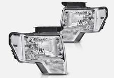 Clear Corner Chrome Headlights Left & Right Fit For 2009-2014 Ford F-150 Pickup picture