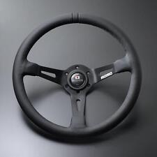 MOMO/steering wheel/FULL SPEED/348mm/DEEP 90mm/leather/Japan limited/Black/JDM picture