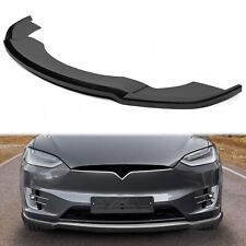For Tesla Model X 2016-2020 Front Bumper Lip Body Kit Spoiler Splitter Black picture
