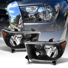 For 2007-2013 Toyota Tundra 2008-2017 Sequoia Black Headlights lamps Left+Right picture
