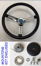 Chevelle Nova Impala Grant Black Chrome Spoke Steering Wheel 13 1/2