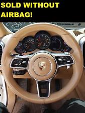 17 18 Porsche Cayenne OEM Steering Wheel Beige MC Leather Heated picture