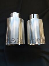 4.5-inch (114mm) Double-walled, polished stainless steel exhaust tips BMW M3 M4 picture